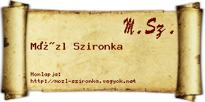 Mözl Szironka névjegykártya